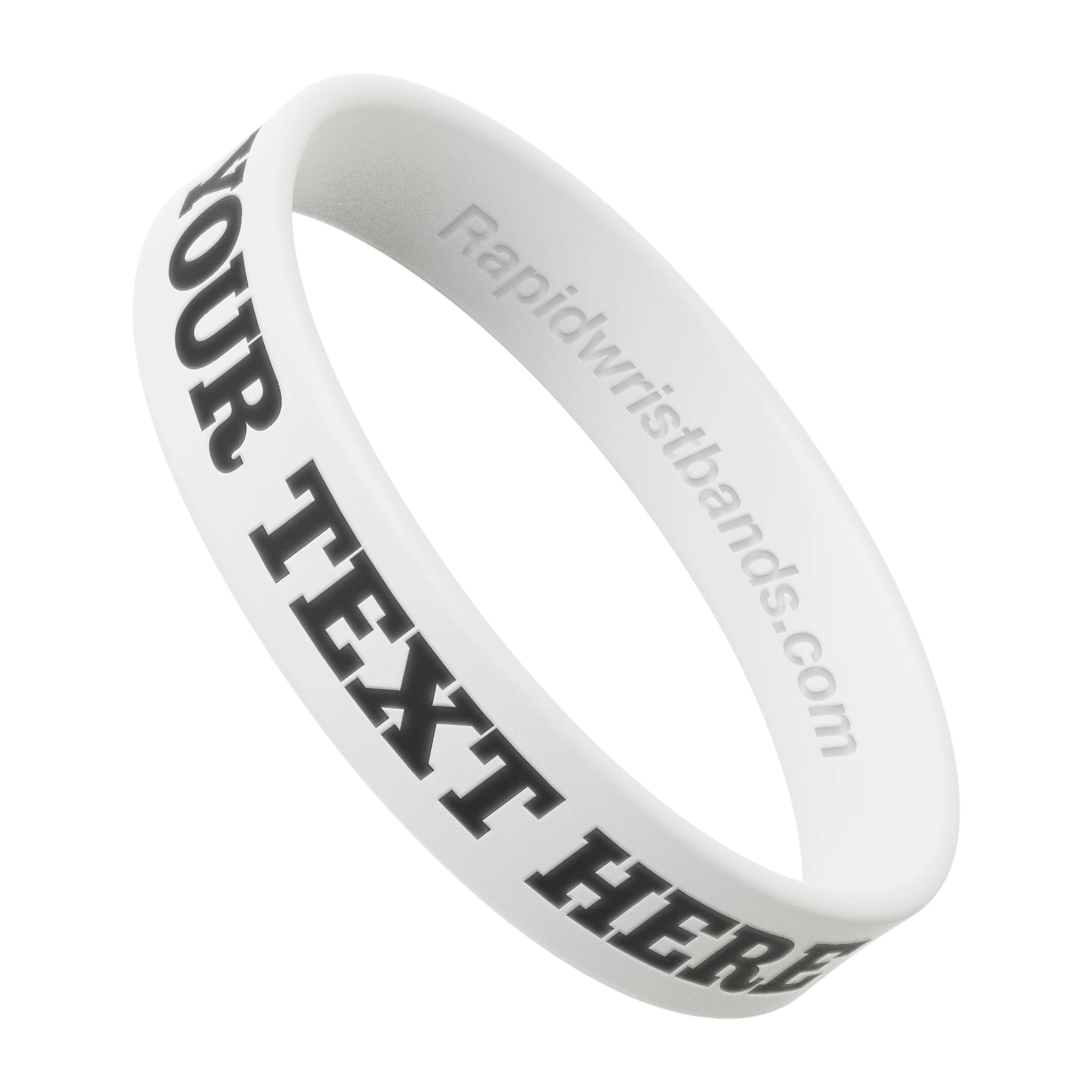 Dear Fishing, I Love You Silicone Wristband (Gray & White) – WOO