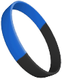 Black Blue Wristbands