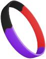 Black Purple Red Wristbands