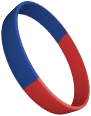 Navy Blue Red Wristbands