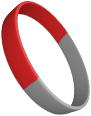 Red Gray Wristbands