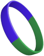 Royal Blue Green Wristbands