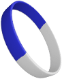 Royal Blue White Wristbands