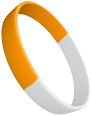 White Orange Wristbands