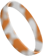 White Orange Wristbands